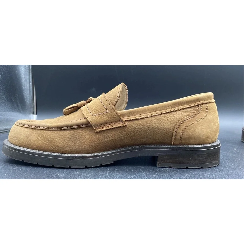 Aerosoles Men's Brown Leather Tassel Loafer Driving Moccasin Sz 10 Slip On Shoes